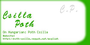 csilla poth business card